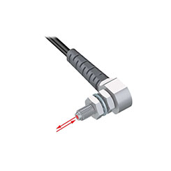 Coaxial multi-core reflective right-angle fiber