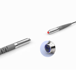 Long-range optical fiber tube with dual/built-in lens